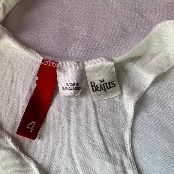 S Womens The Beatles 60’s Theme Tank Tops H&M Cotton Spring Summer Shirt Small - Picture 5 of 7